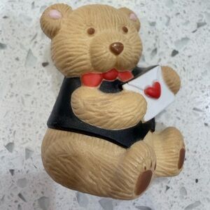 Vintage Valentine's Day teddy bear brooch